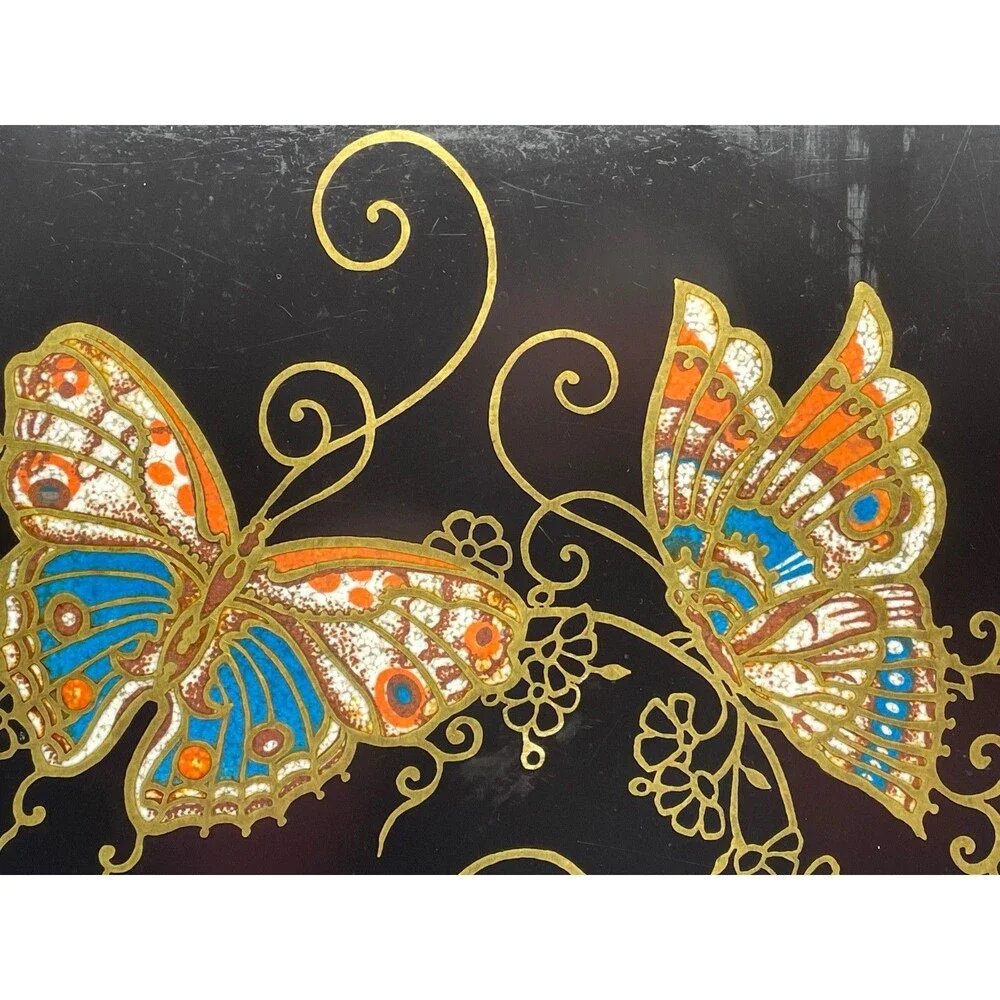 Vintage Couroc Monterey Butterflies Melamine Tray 18